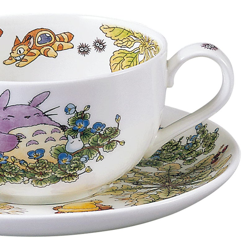 Noritake T97285A/4660-1 My Neighbor Totoro Milk Tea Cup & Saucer, 11.8 fl oz (325 cc), Large Dog Fuguri, Microwave Safe, 1 Guest, Bone China - Image 3